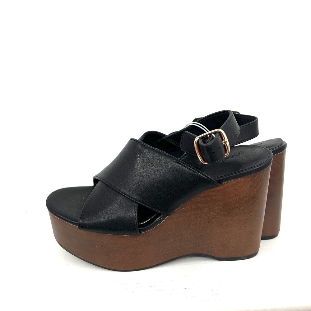 NEW Universal Thread platform sandals black boho indie fun funky  6.5